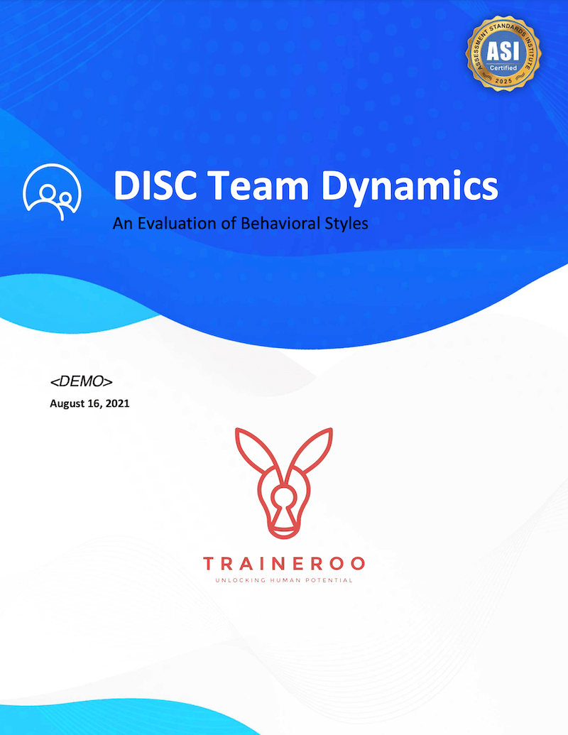 DiSC Assessment Profile - Example Report Team Dynamics